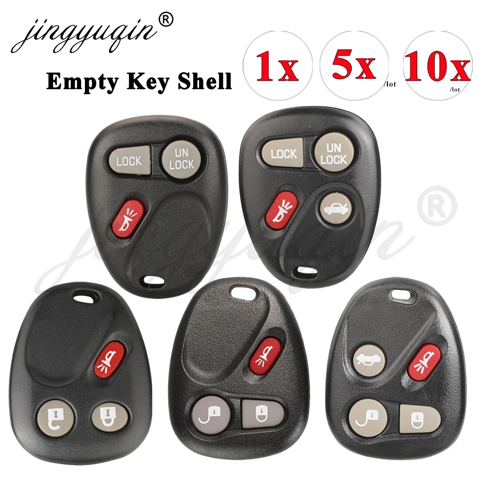 

jingyuqin for Chevrolet Trailblazer Buick Rainier GMC Envoy Isuzu Ascender Oldsmobile Bravada 2002+ Remote Car Key Shell Case