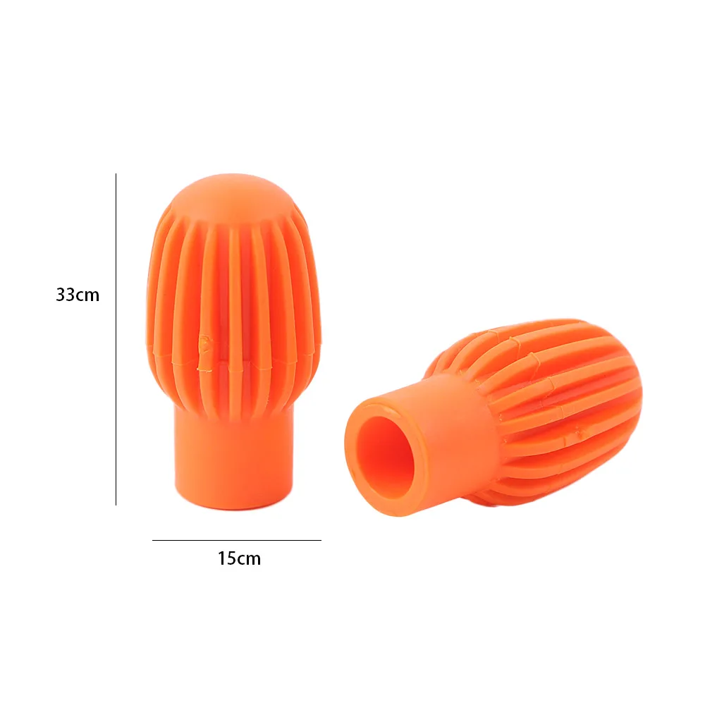 2pcs Silicone Drum Stick Head Rubber Sleeve Drumstick Mute Damper Drum Silent Practice Tips for Beginner Percussion Accessories