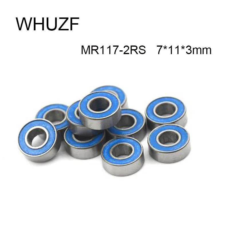 

WHUZF MR117-2RS Bearing ABEC-5 20/50/100PCS 7x11x3 mm Miniature MR117RS Ball Bearings Blue Sealed Bearing MR117 2RS