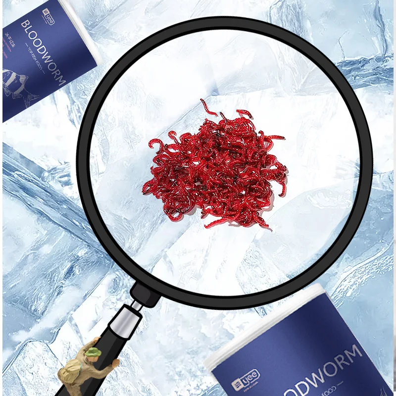 Red Blood Worm Freeze Dried Artemia Salina Tropical Aquarium Small Fish Food  Feed