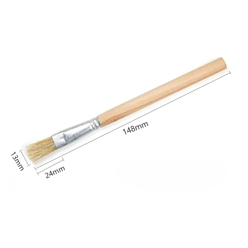 Cepillo de madera con cerdas de jabalí doble, mango de alambre, cepillo ESD seguro para limpieza y eliminación de polvo en reparación de PCB 4