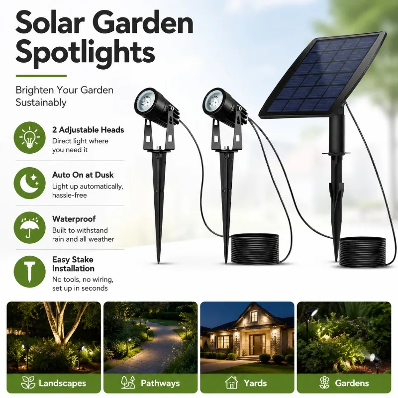 Solar Spotlights Outdoor Advertising Decorations Floor Mounted Especially Lights Garden and Courtyard Landscape Lawn Lights