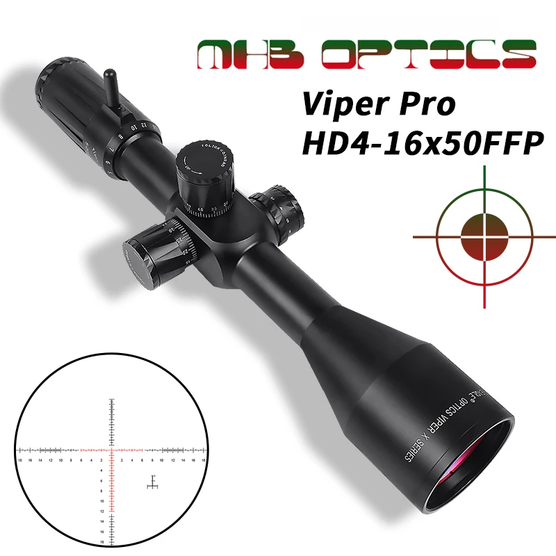 T-EAGLEVIPER 4-16X50FFP front optical rifle long-range sight with super strong impact resistance, outdoor hunting sniper scope