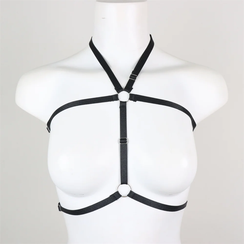 Cinturino Sexy da donna Harajuku Punk Gothic Wire Harness Bra scava fuori gli accessori della cinghia della biancheria intima cinghie della biancheria Sexy