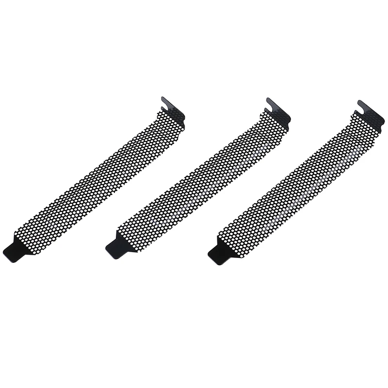 10Pcs New black PCI slot cover dust filter blanking plate hard steel 12 x 2 x 1.2cm / 4.7