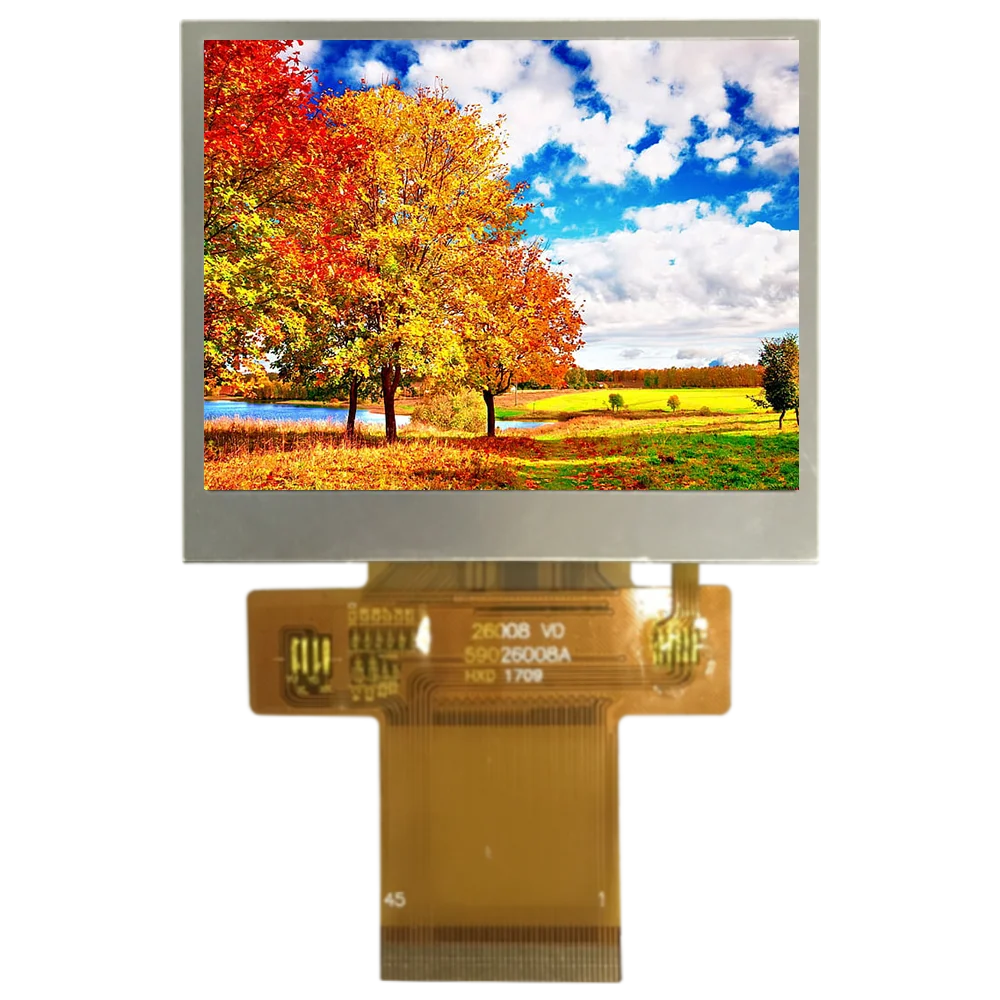 2.6inch 320x240 landscape LCD display Handheld device MCU/SPI/RGB TN viewing angle with ILI9342C controller Square type display