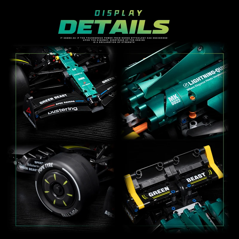 Classic Performance 1912Pcs Super Sports Car Building Blocks MOC DIY Assembly Set Kid Toy Collectible Party Decor Vehicle Bricks