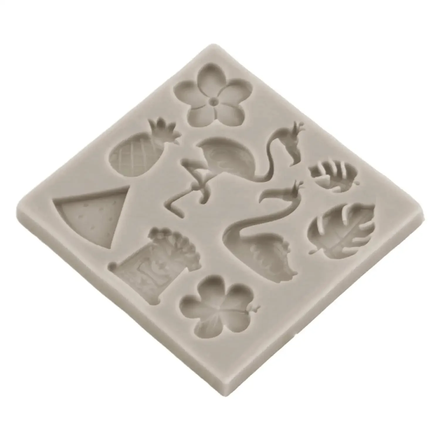 Hawaiian Indian Fondant Mould Summer Tropical Palm Leaves Flower Silicone Mould Cake Decorating Candy Chocolate Clay Moulds