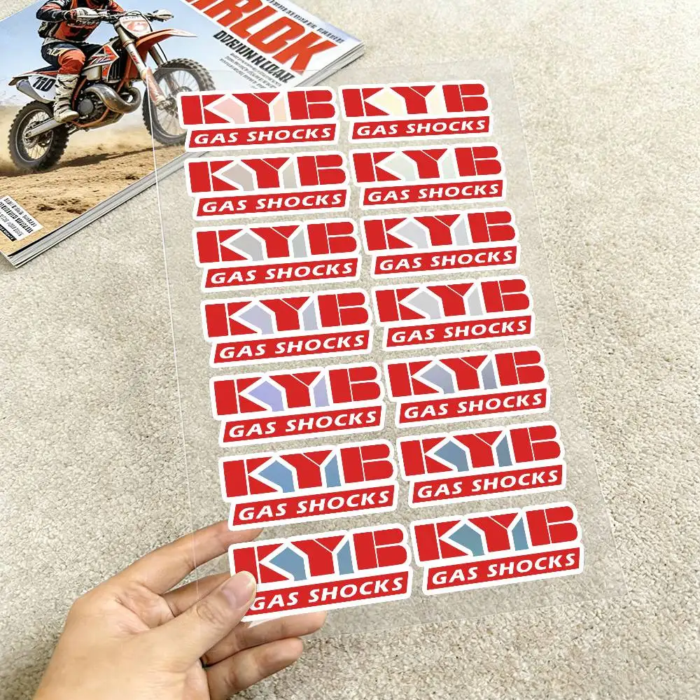 

Laser For Kyb Motorcycle Reflective Stickers Waterproof Decals For Helmet Scooter Fuel Tank Toolbox Racing