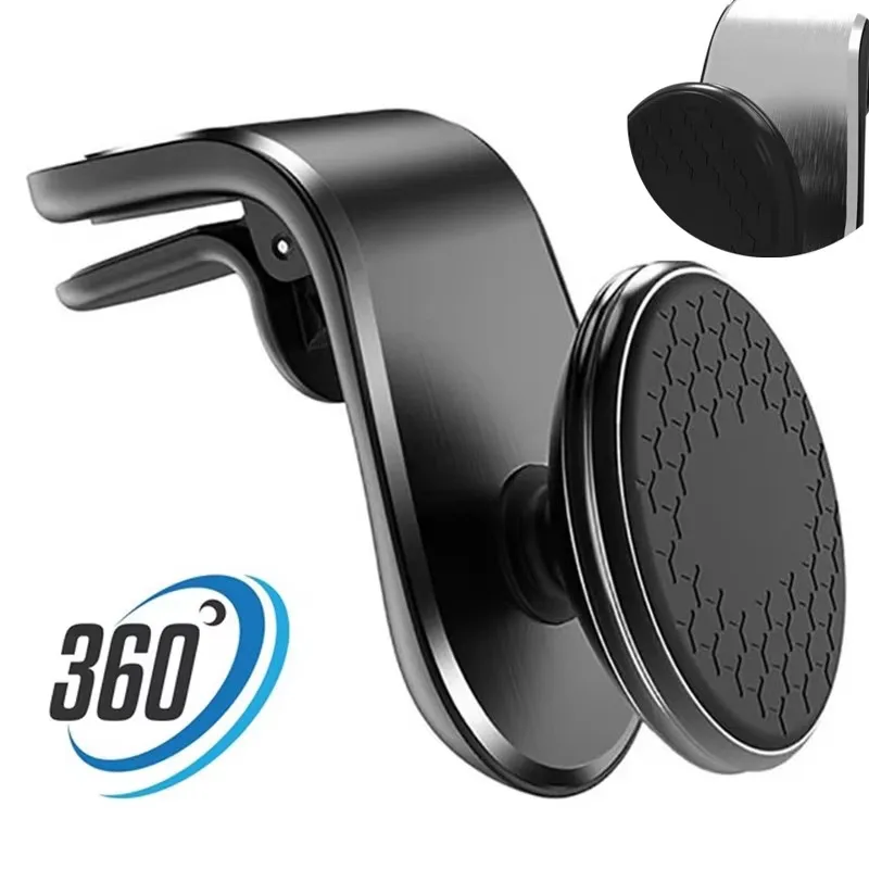 Magnetic Car Phone Holder Universal Air Vent Car Phone Mount Mobile GPS Support for iPhone Huawei Samsung 360° Rotation Bracket