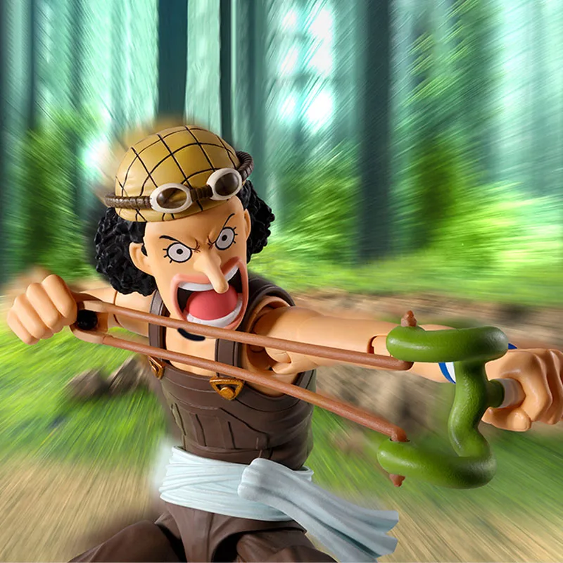 

In Stock BANDAI Original Box S.H.Figuarts ONE Piece USOPP LUFFY SHF Action Figure Model Toy Gift for Kids Foam Box Packaging