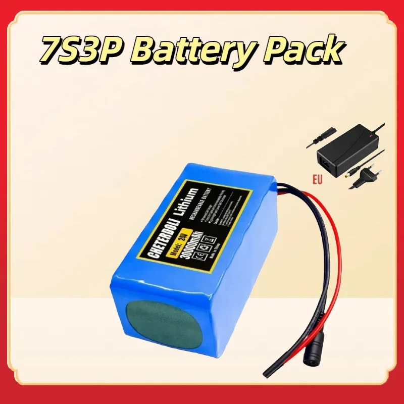 

100% New 24V 100000mAh Rechargeable 7S3P Battery Pack (18650 Lithium Cells),for Wheelchair &scooter, Durable 24V Power Supply