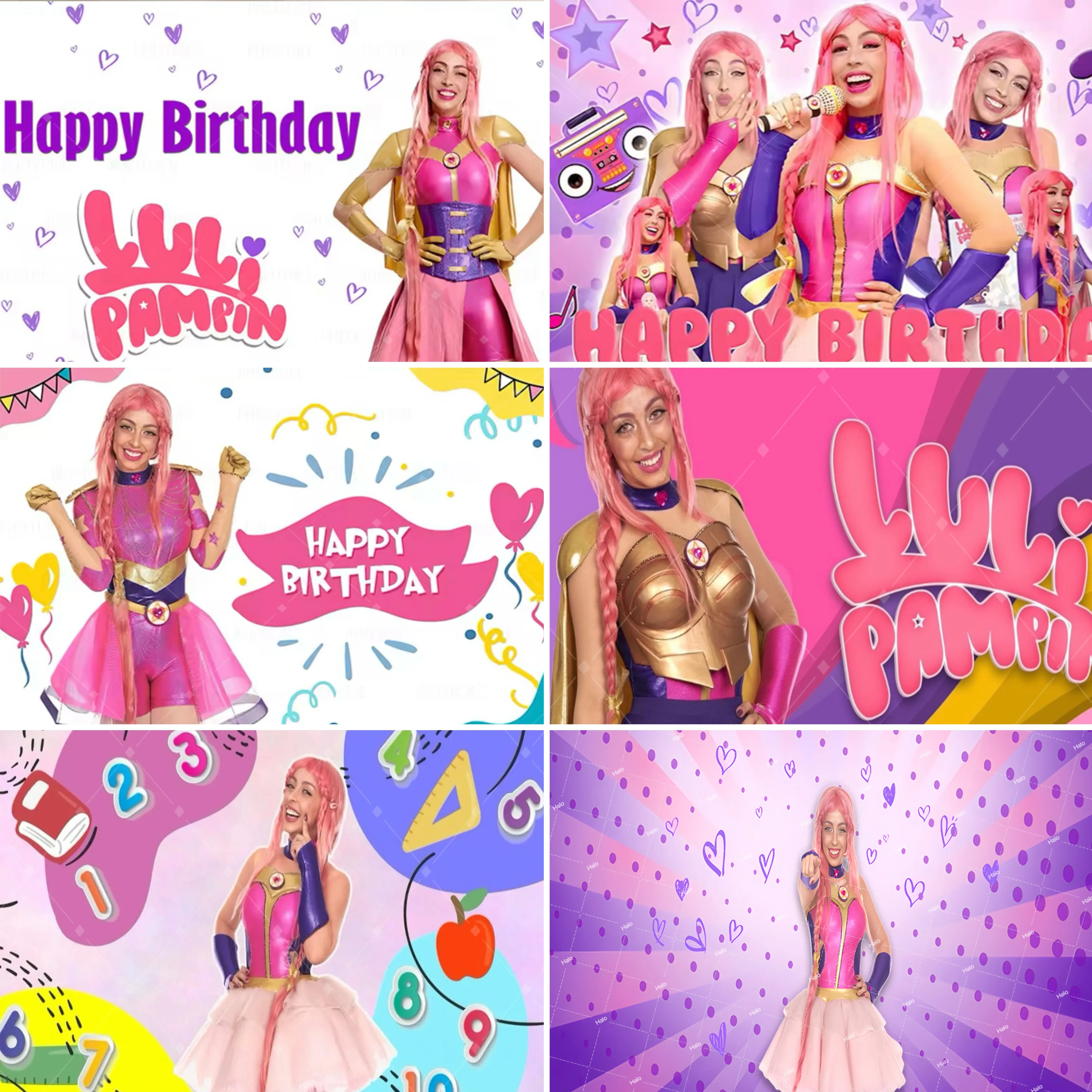 

Pink Luli Pampín Cumpleaños Theme Birthday Party Decoration Backdrop Kids Birthday Party Decor Banner Party Supplies Gift