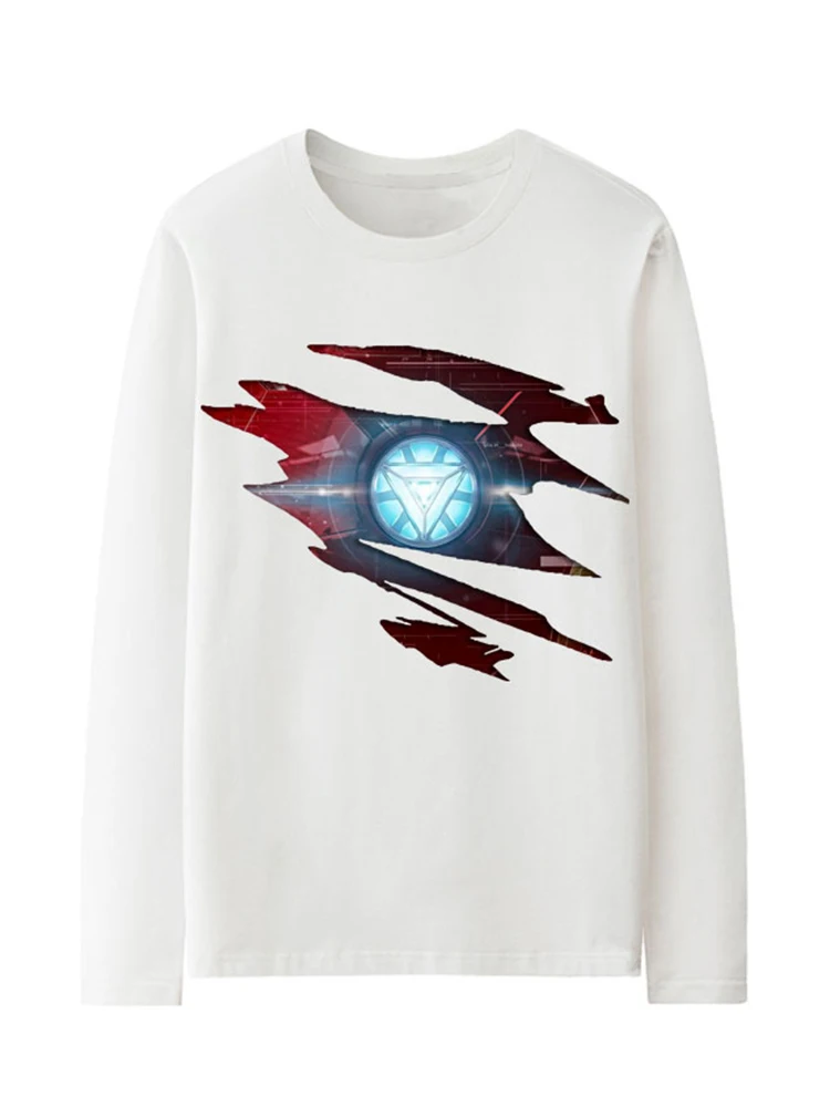 Marvel Authorizes The Long-sleeved Male Avengers Spider-Man Iron Man and The Hulk with Pure Cotton Prints All Saints' Day