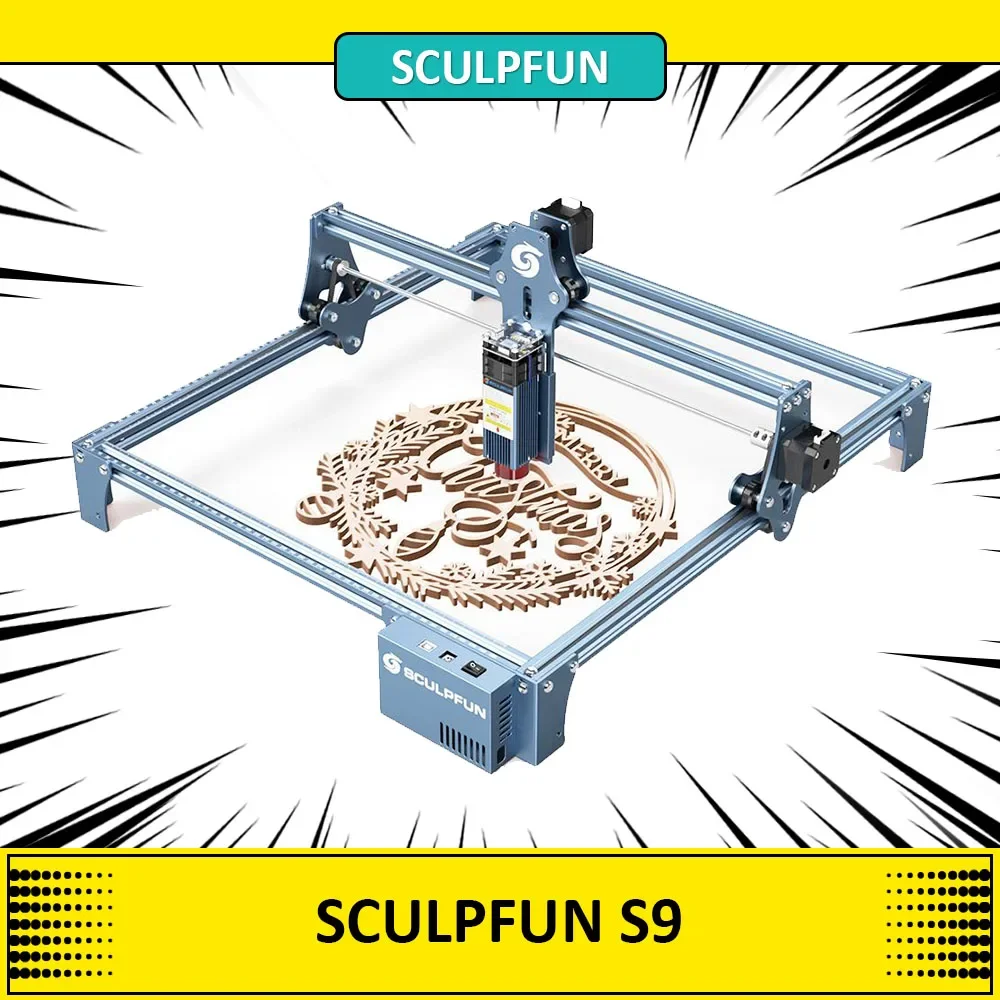 IN STOCK SCULPFUN S9 Laser Engraver 90W  Machine Ultra-thin Laser Beam Shaping Technology Wood Acrylic Laser Engraver