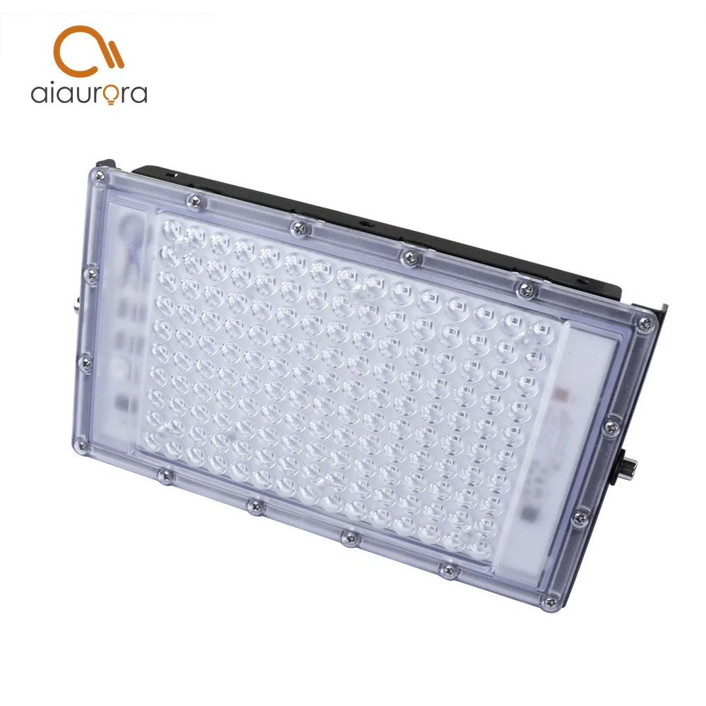 395nm 400nm Led UV 투광 조명, 220V 방수 자외선 램프 UV LED 칩 50W 100W 200W 형광 효과 파티 무대 백라이트