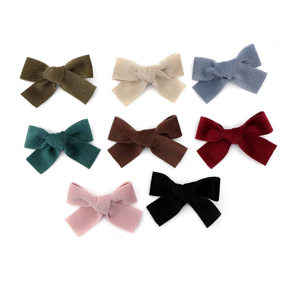001O Plaid velvet tape Hair Bows Cute Hairpins Girls duckbilled Hair Clips Barrettes Clip Kids Headwear Fashion Hair Accessore