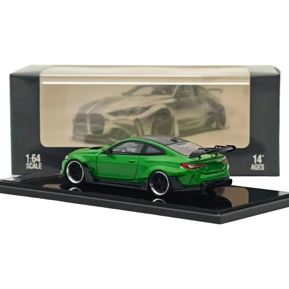 SW 1/64 مقياس ل M4 G82 الأخضر الرياضة دييكاست نموذج سيارة مصغرة محدودة جمع هدية لعبة نماذج السيارات