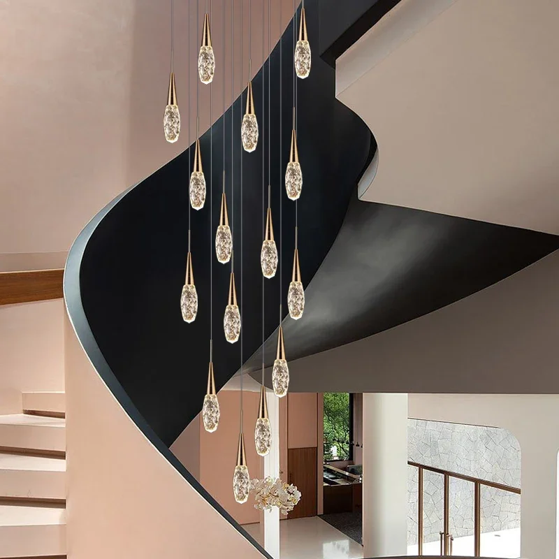 Nordic home decoration, stair chandelier, living room and dining room Pendant lights, ceiling light, indoor lighting
