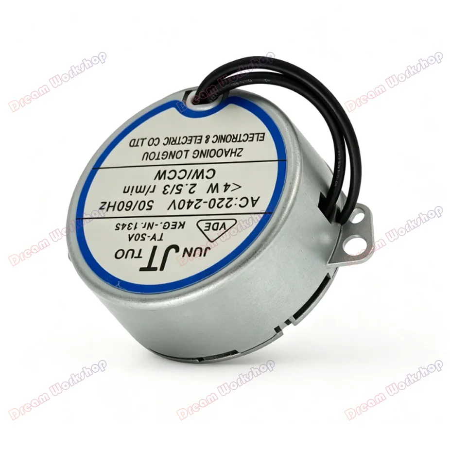 Ac Motor AC 220-240V TY-50A Oscillating Synchronous Motor Shake Head ,50 60Hz,fan parts accessories induction motor，4W/CW/CCW.