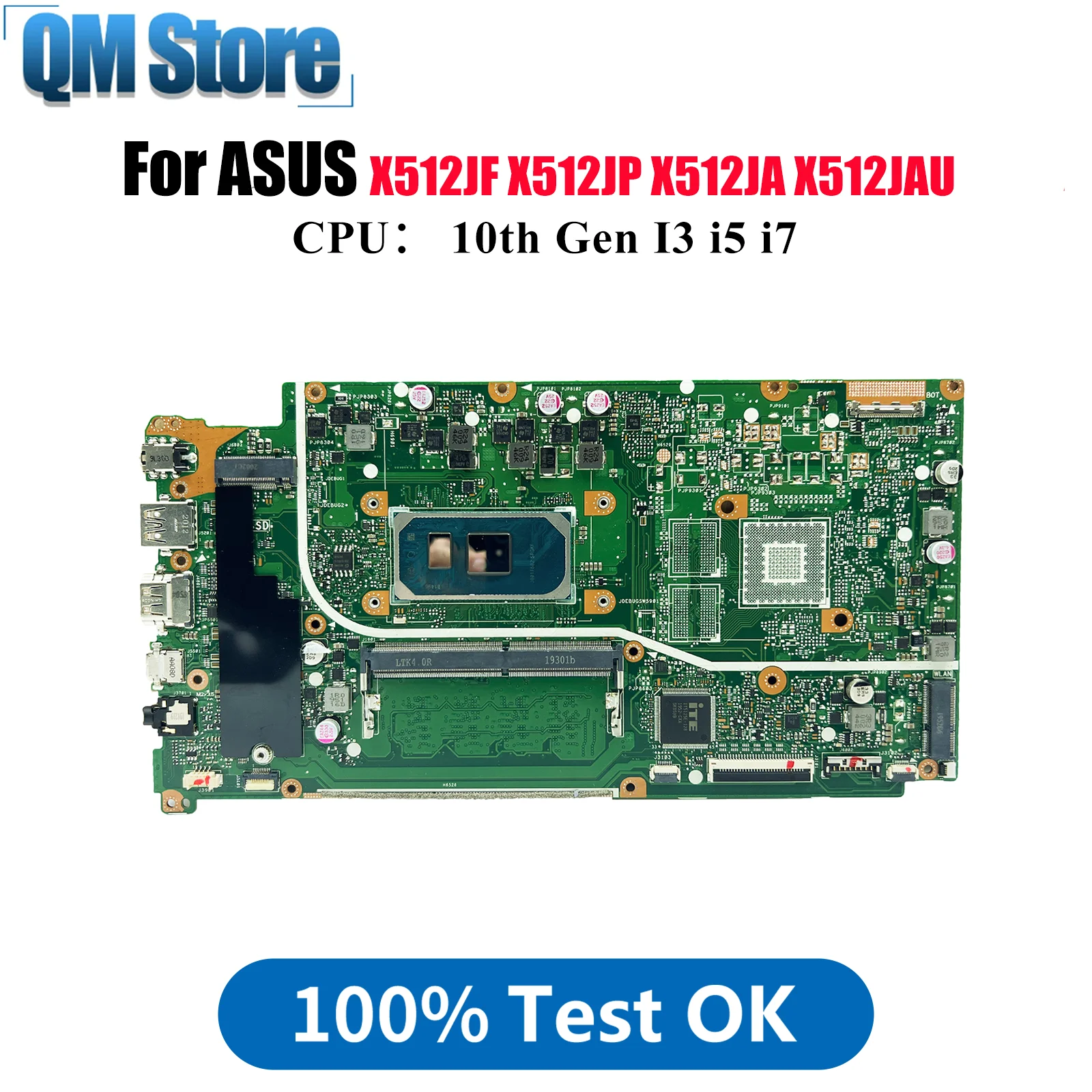 

X512JA Материнская плата для ноутбука ASUS X512JAU X512JF K512J A512J V5000J X512J S512J X512JAW X512JP Материнская плата с 10-го поколения I3 i5 i7