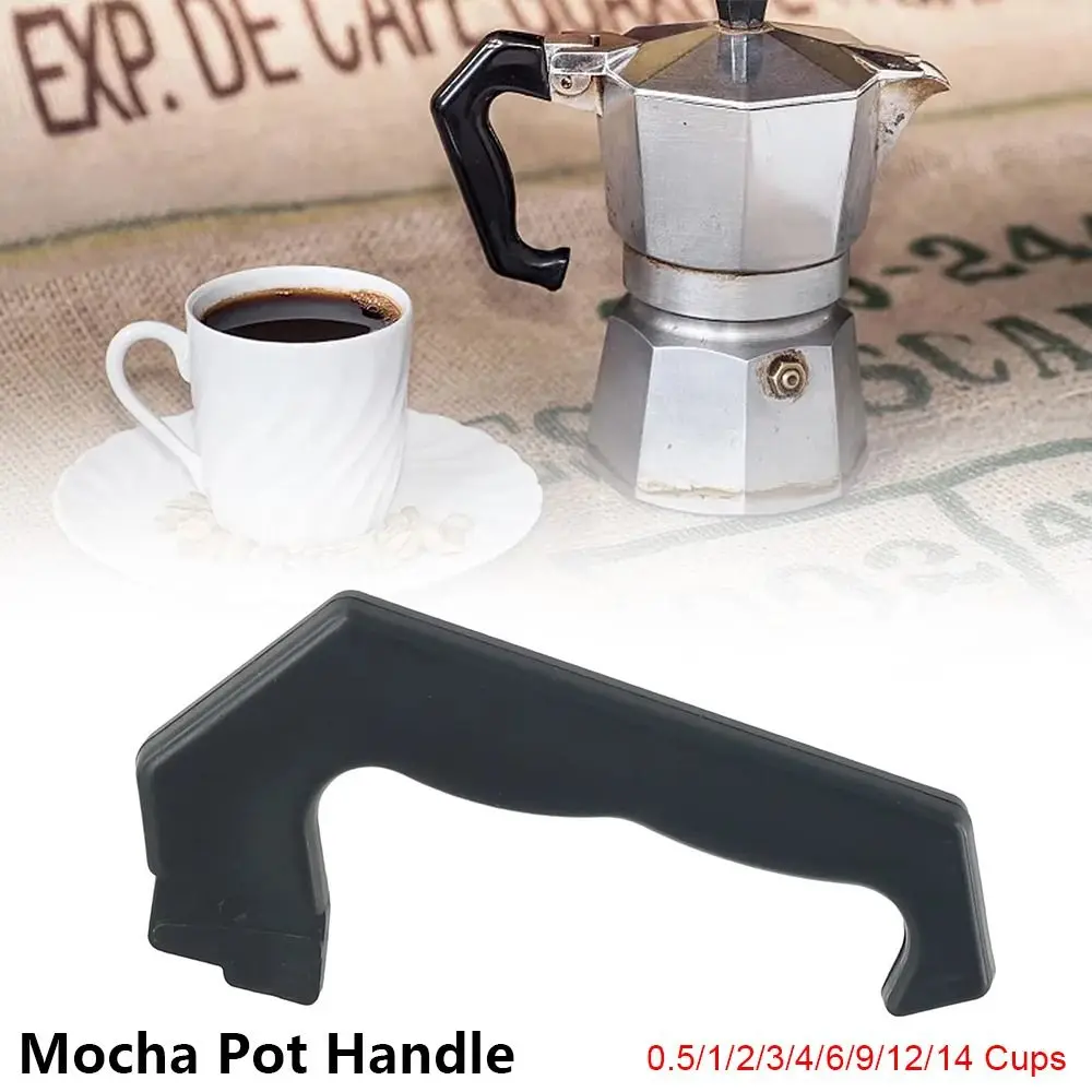 1Pcs Plastic Mocha Pot Handle Replacement Black Moka Stove Pot Handle 0.5/1/2/3/4/6/9/12/14 Cups Coffee Espresso Parts