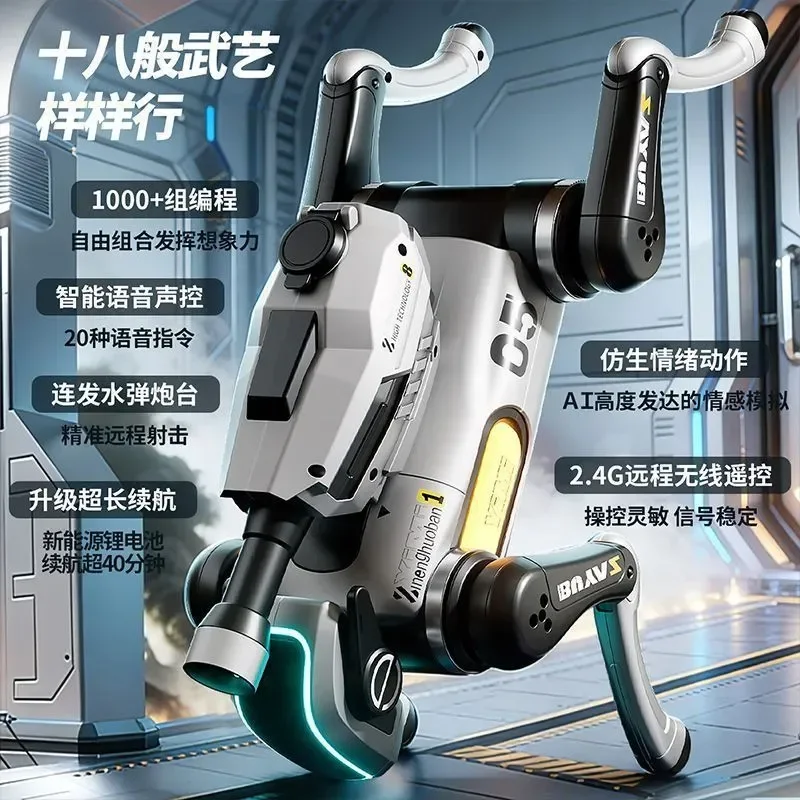 2026 New AI Programmable Robot Dog Remote Control Mechanical Toy Intelligent Walking Pet Gift for Kids Birthday Party