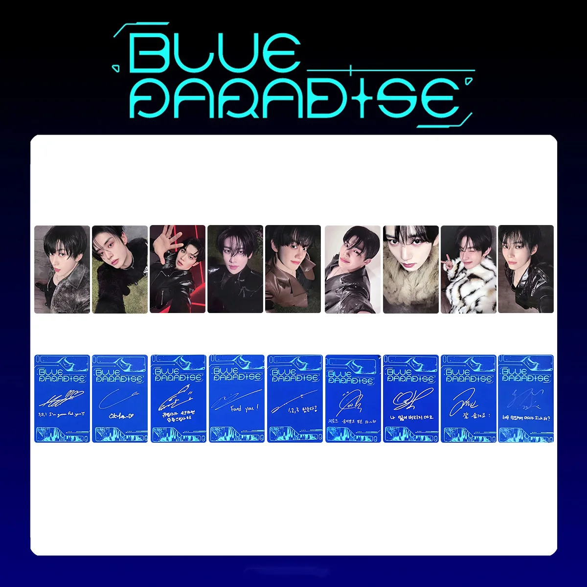 KPOP Zerobaseone Album Photocards 9Pcs/set BLUE PARADISE SEEK HIDE