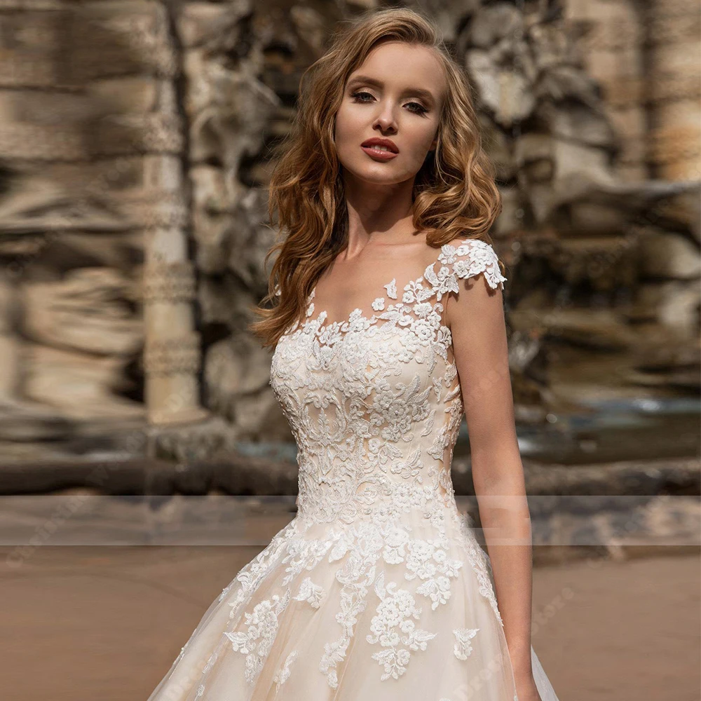 

Sweetheart Collar Lace Printing Women Wedding Dresses Bridal Gowns Specially Designed Engagement Vestidos De Noivas Customized