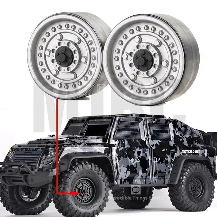 

2pcs 1.9inch High quality 6061 alloy CNC wheel Rim For 1/10 RC Crawler Car TRX4 Bronco RC4WD D90 Axial Scx10 90046 G500 MST