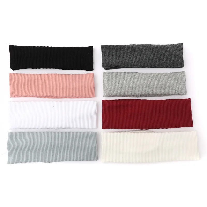 

New Ribbed Cotton Denim Fabric Girls Hairband Hair Accessories Sweet Headband