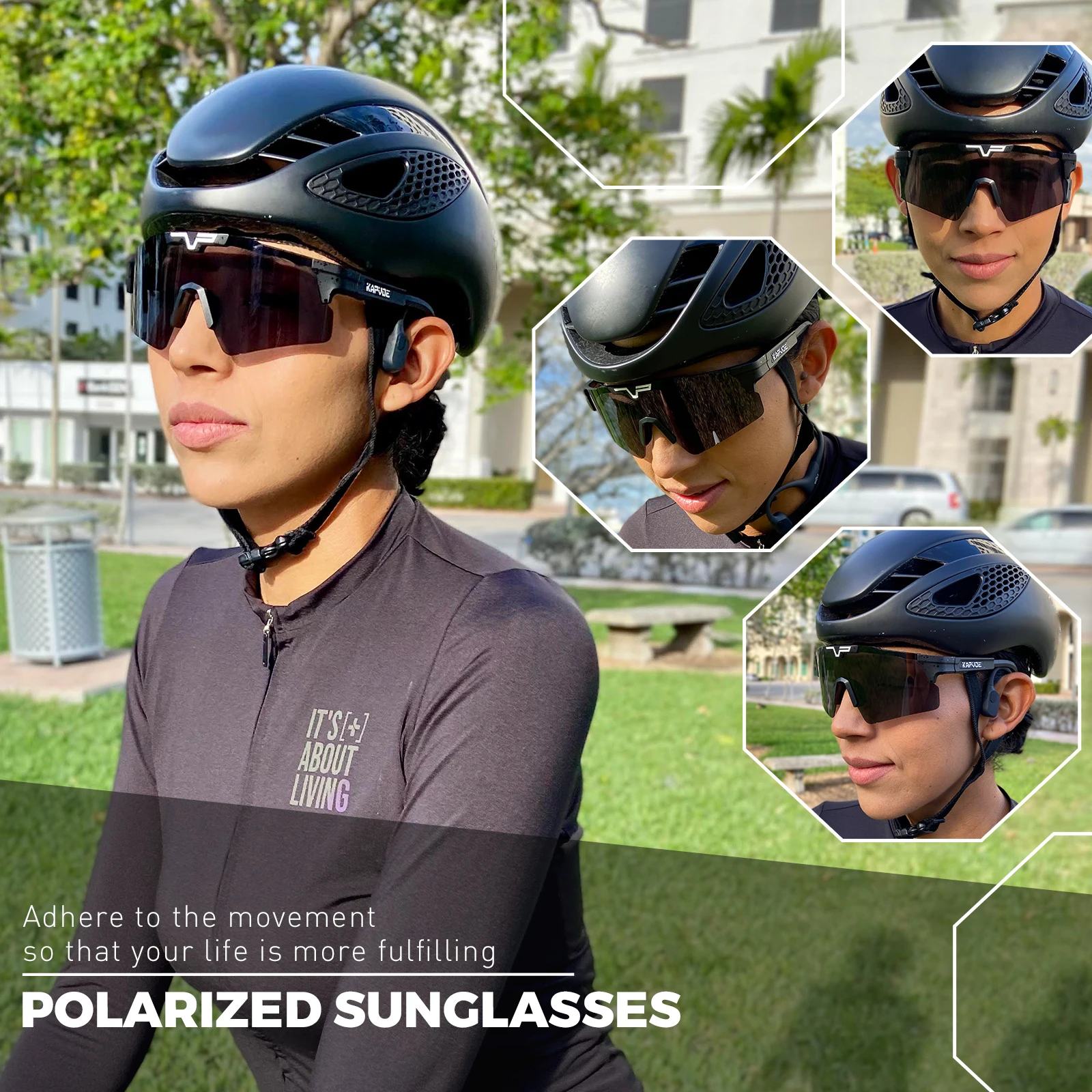Kapvoe Outdoor Riding Goggles UV400 Protection Glasses Polarized Fishing Driving Glasses Men Women Sports Cycling Eyewear
