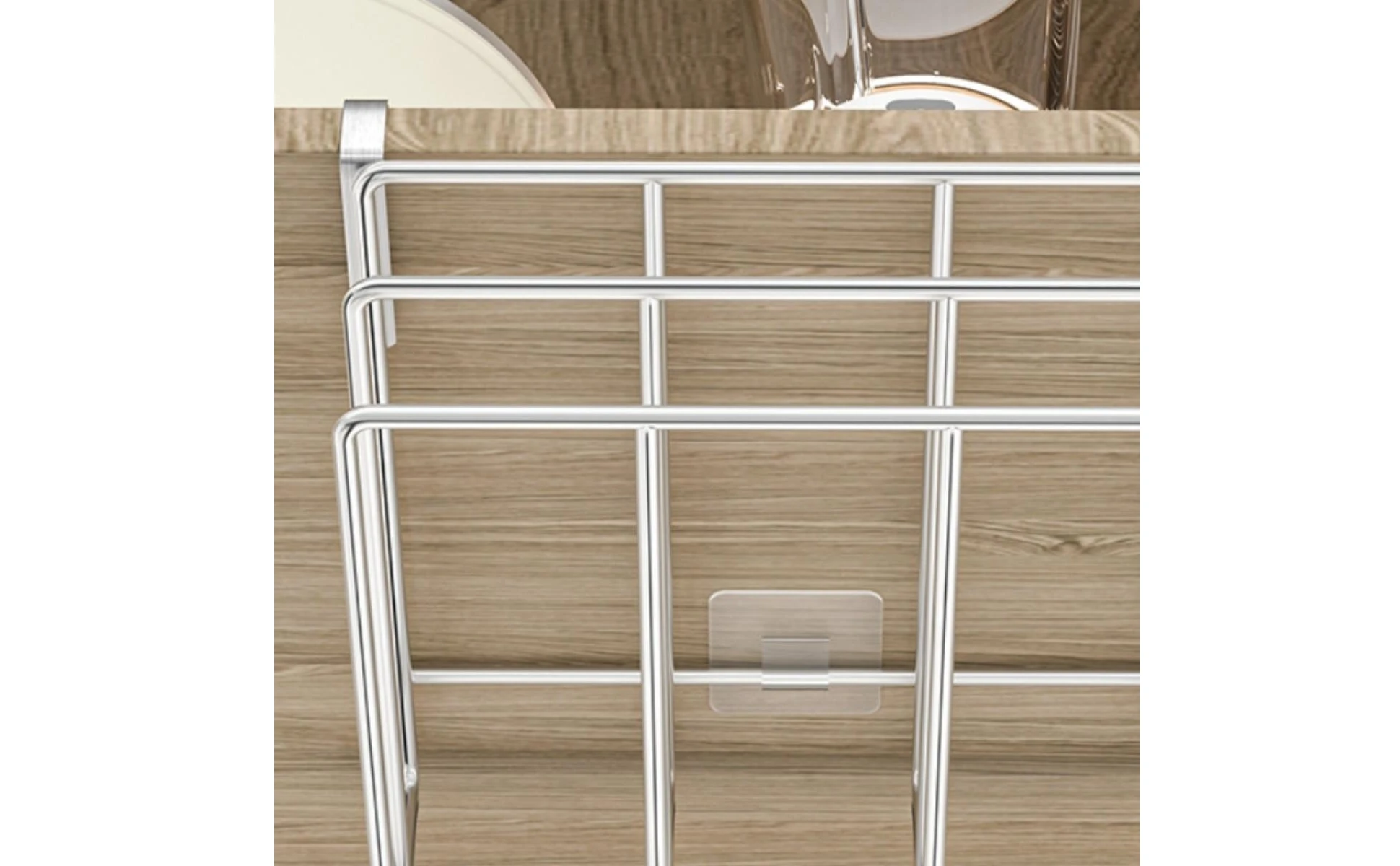 Under Cabinet Storage Rack Multifunctional Slide-Hook-on Organizer Hanging Cabinet Holder Installation-No Installation Required Under Cabinet Storage Rack Multifunctional Slide-Hook-on Organizer Hanging Cabinet Holder Installation-No Installation Required