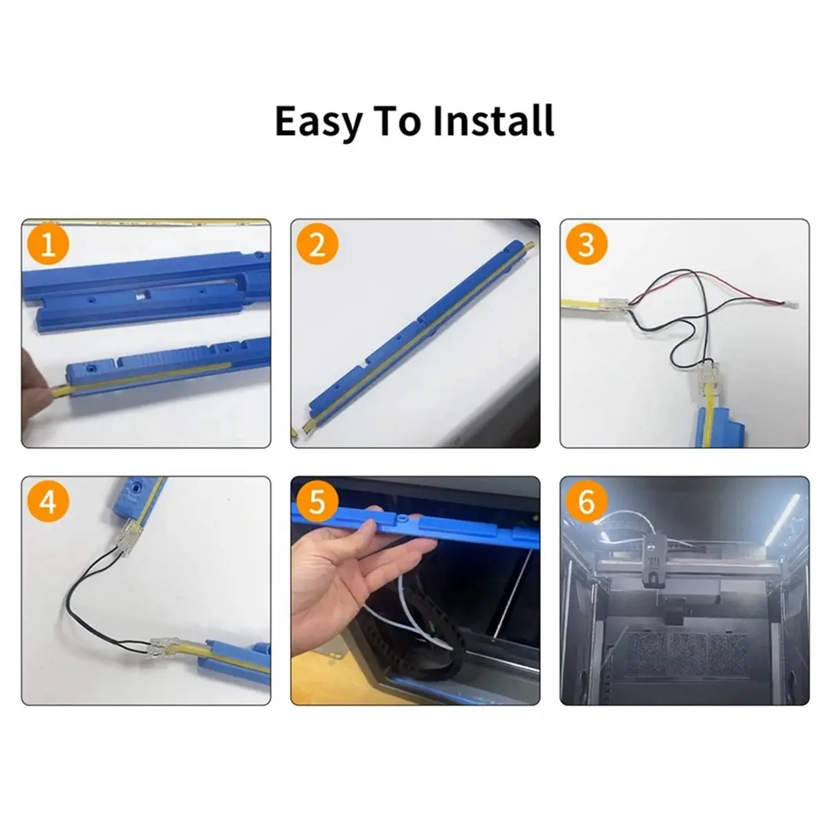 DT1581 Mon.For K2 Plus Upgraded COB Led Kit Super Bright Led Light Strip 3D Printer Accessories for K2 Plus
