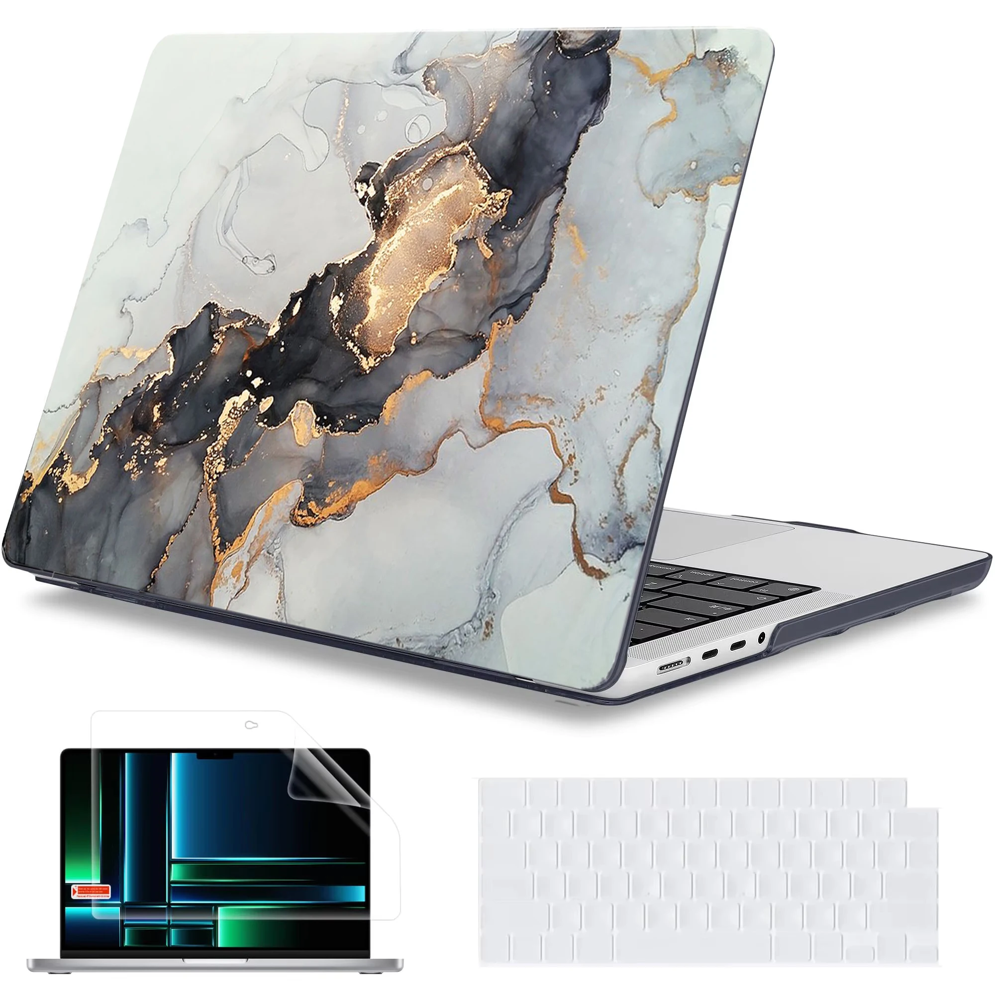 

Marble Pattern Laptop Case For MacBook Air 13 A2179 A2337 A2681 Pro13 A2338 M2 M1 Macbook Pro 14 16 Air15 M4 M3 Protective Cover