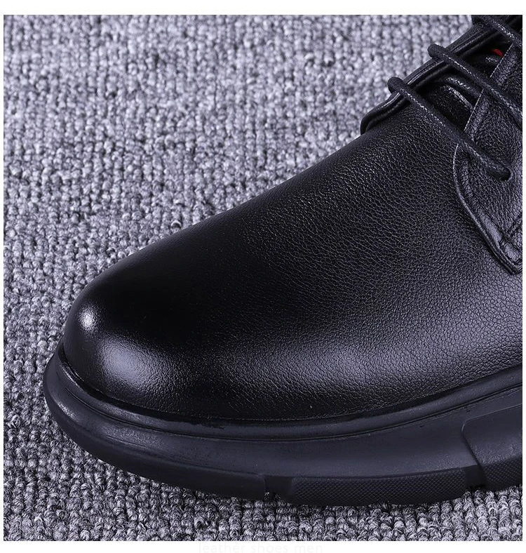 Genuine Leather Shoes Men Business Casual Comfort Fashion Formal Office Work Dress Party Elegant Sneakers Plush Winter Warm 45