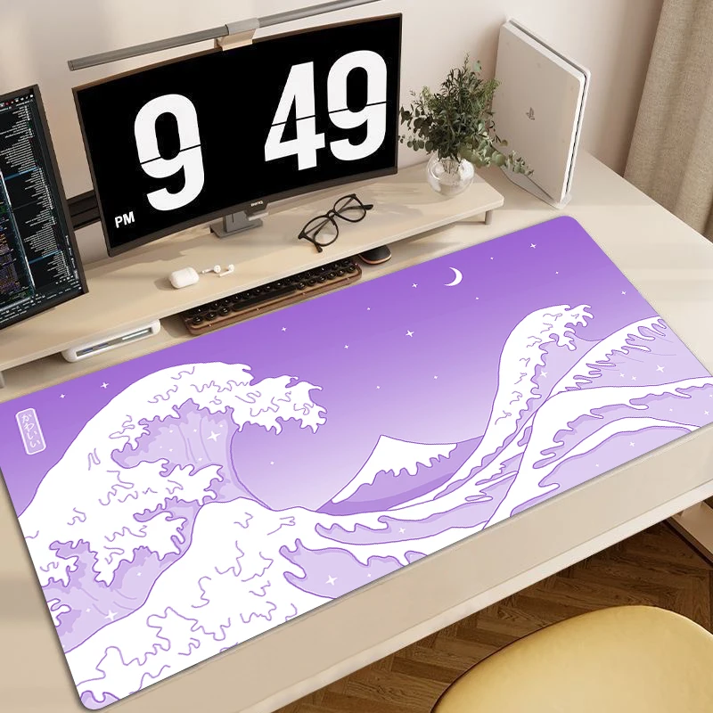 mouse pad xxl japones grande onda fora mousepad borda de bloqueio grande tapete de mouse para jogos escritorio antiderrapante computador portatil tapete de mesa 01