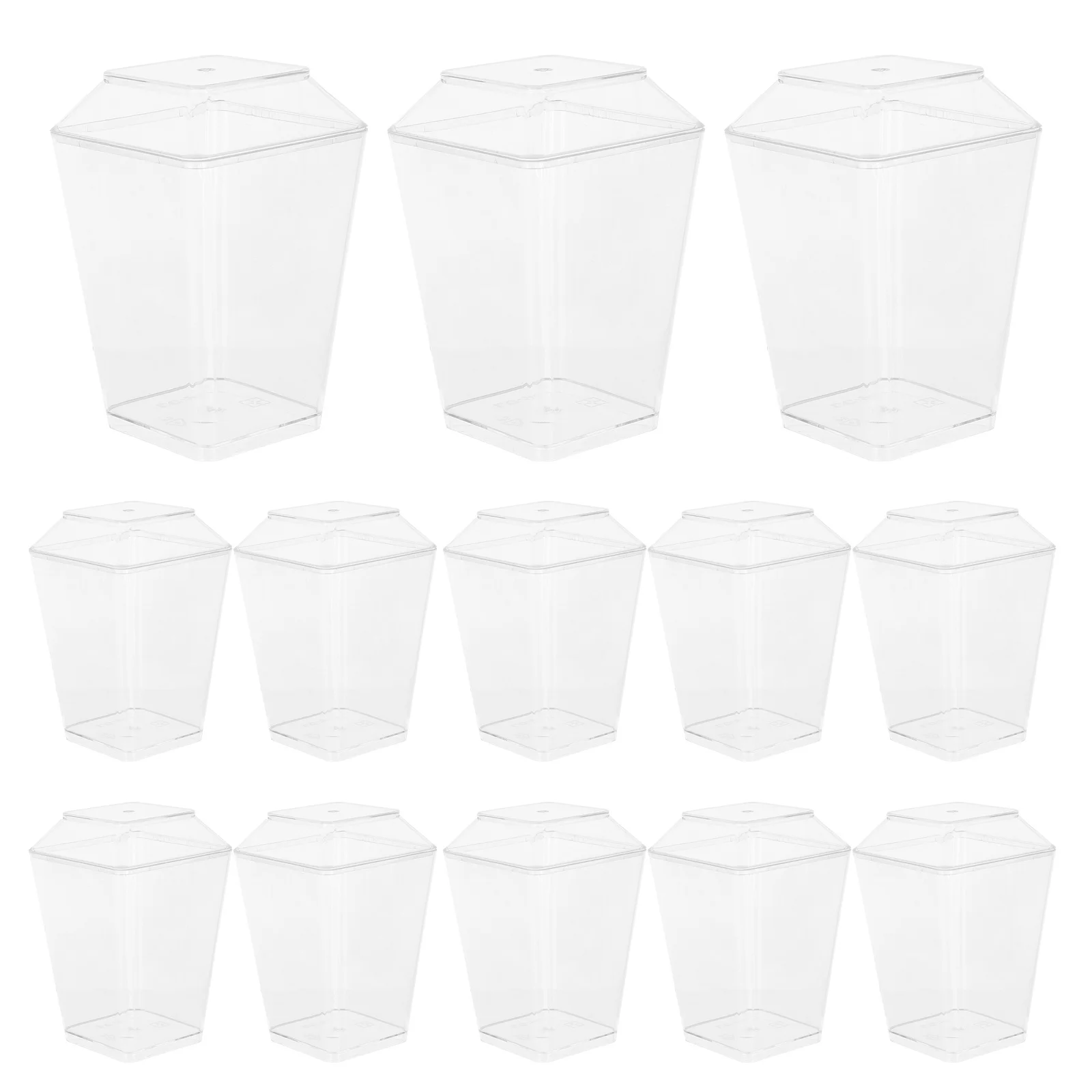 

100Pcs Clear Dessert Cups Lids Singleuse Pudding Bowls 150Ml Yogurt Ice Cream Snack Party Treats Individual Portion Containers