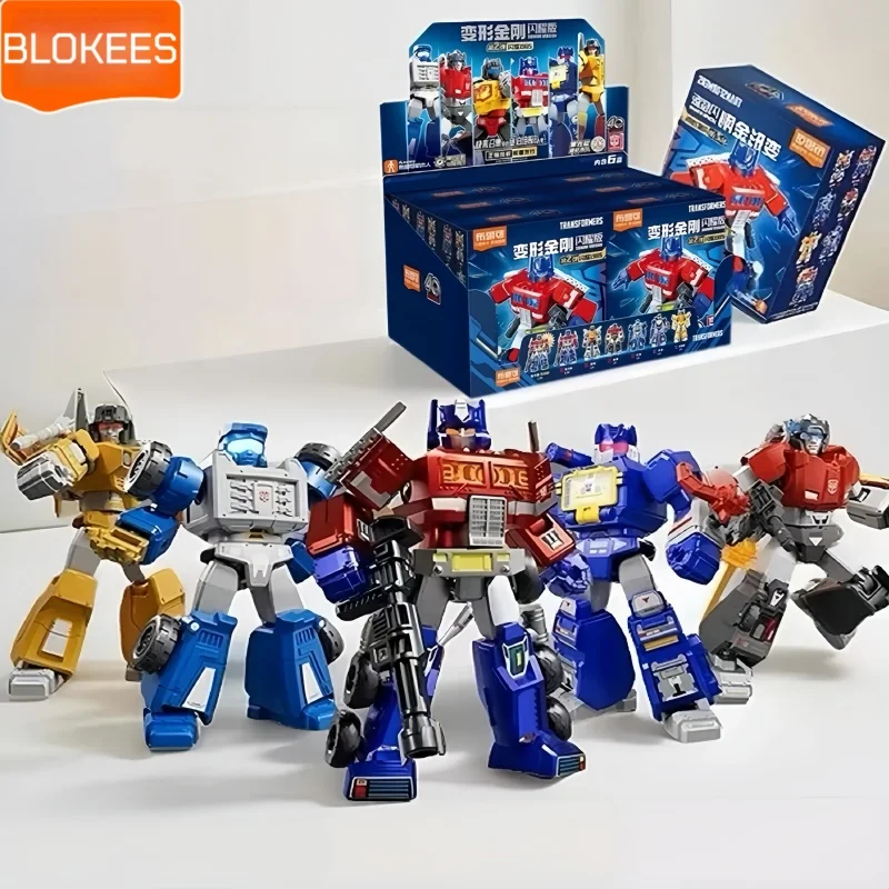 Blokees Transformers Shining Version Wave2 Shining 1985 Optimus Prime Sunstorm Assembled Building Blocks Figure Movable Toy Gift
