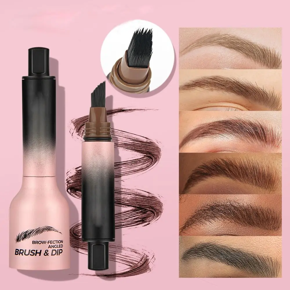 Waterproof Eyebrow Pencil Hair-Like Strokes Quick Drying Angled Eye Brow Brush Long Lasting Angled Brush Eyebrow Tint