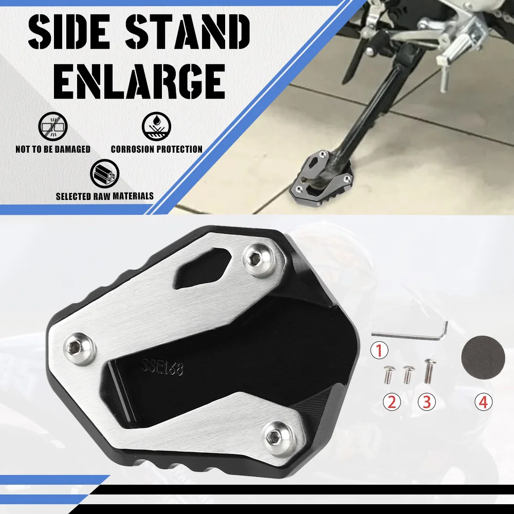 

Motorcycle Kickstand Side Stands Enlarger For Yamaha MT03 MT 03 2016 2017 2018 2019 2020 2021 2022 2023 Stand Extension Plate