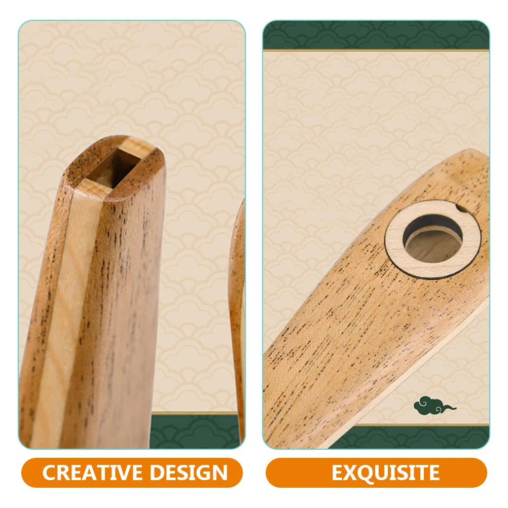 

1 set 1 Set Of Wooden Kazoo Musical Instrument Portable Guitar Companion Easy To Learn Kids Adult Beginner Fun Instrument