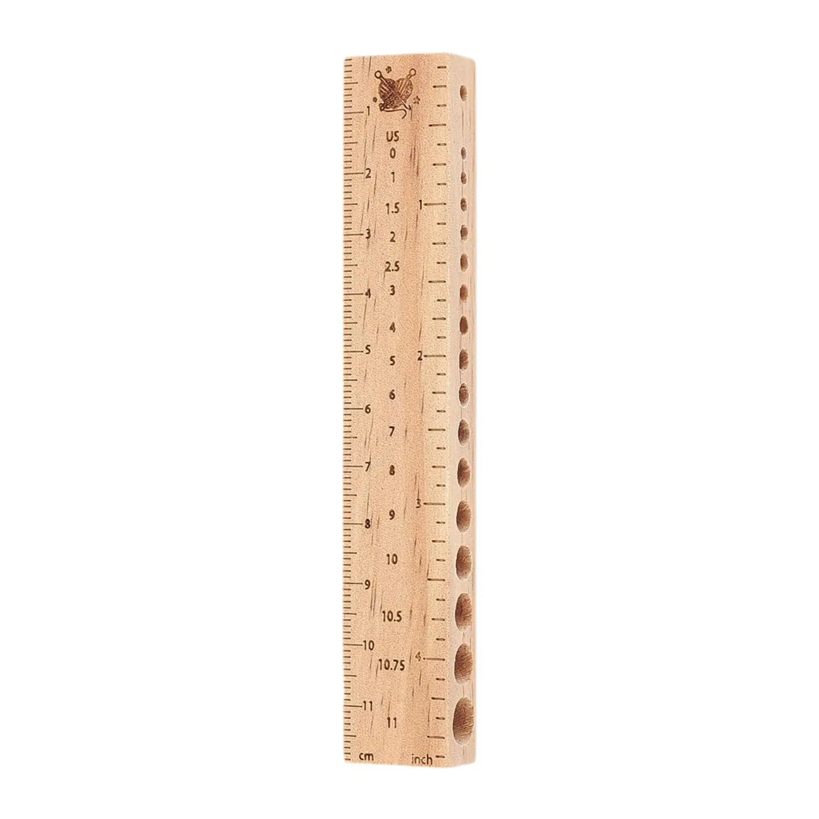 Knitting Pin Gauge Ruler Measure Measuring Device for Craft Knit Beginners