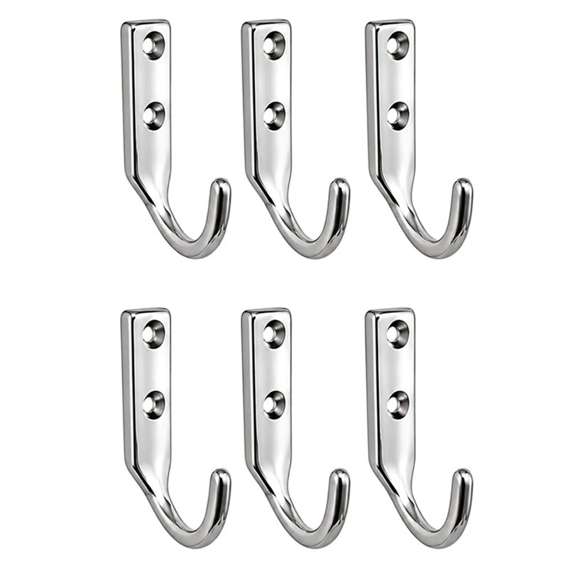 Retail 6 Pack 316 Stainless Steel Wall Hooks For Garage Kitchen
