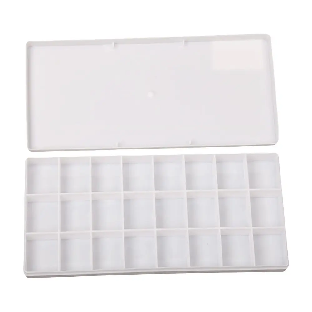 

Gouache Watercolor Palette Acrylic Box with Cover Paint Storage 24 Grid for Watercolor Paint Painting Art Supplies