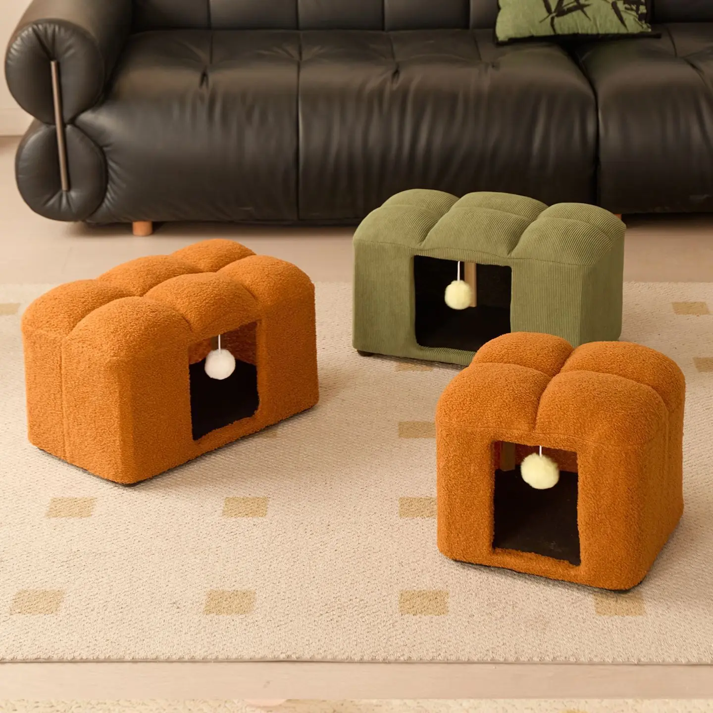 Cat cat nest stool universal warmth in all seasons integrated cream wind living room small stool storage stool enter the door sh