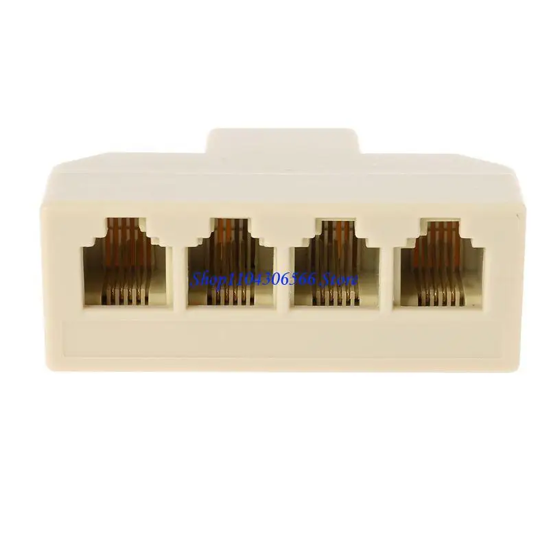02DD Phone Line Splitter, Phone Splitter, RJ11 Phone Cord Splitter,Telephone Line Splitter RJ11 6P4C for M to 4 Way F So