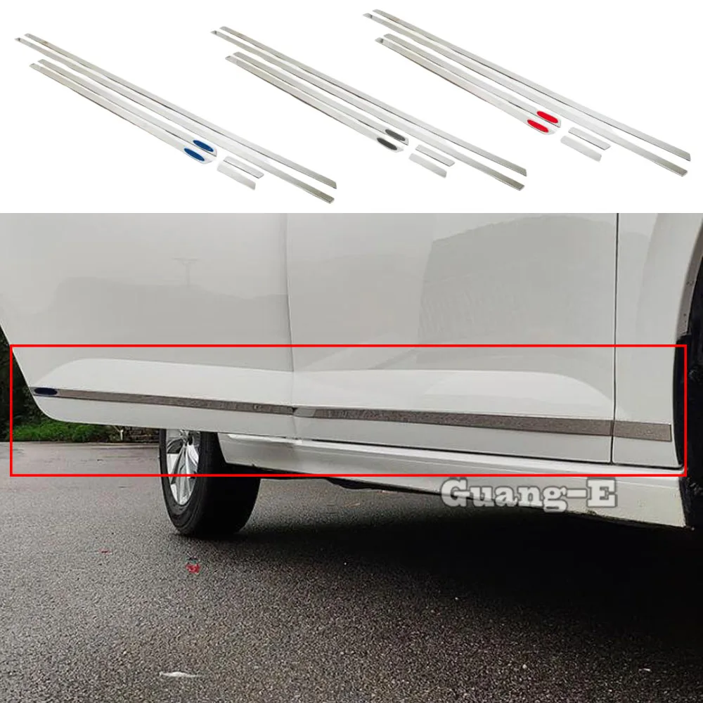 

For Volkswagen VW Polo Hatchback 2019 2020 2021 2022 Car Detector Side Door Body Trim Sticks Strips Molding Bumper Parts 6PCs