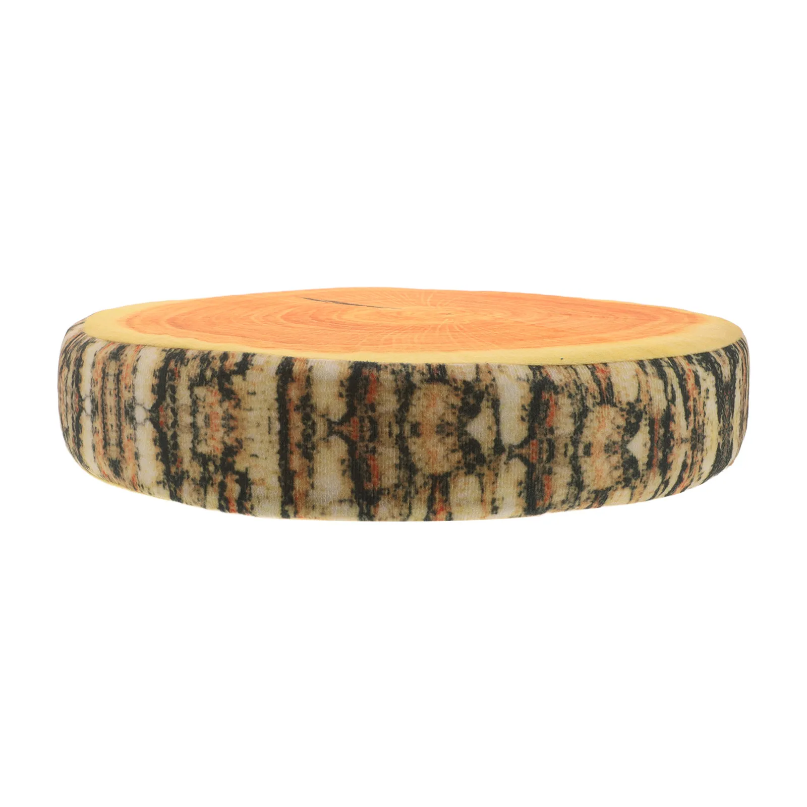 Realistic Tree Stump Cushion 13.8 Inch Decorative Round Log Pillow Sofa Floor Seat Pad Soft Simulation Wood Slice Throw Pillow