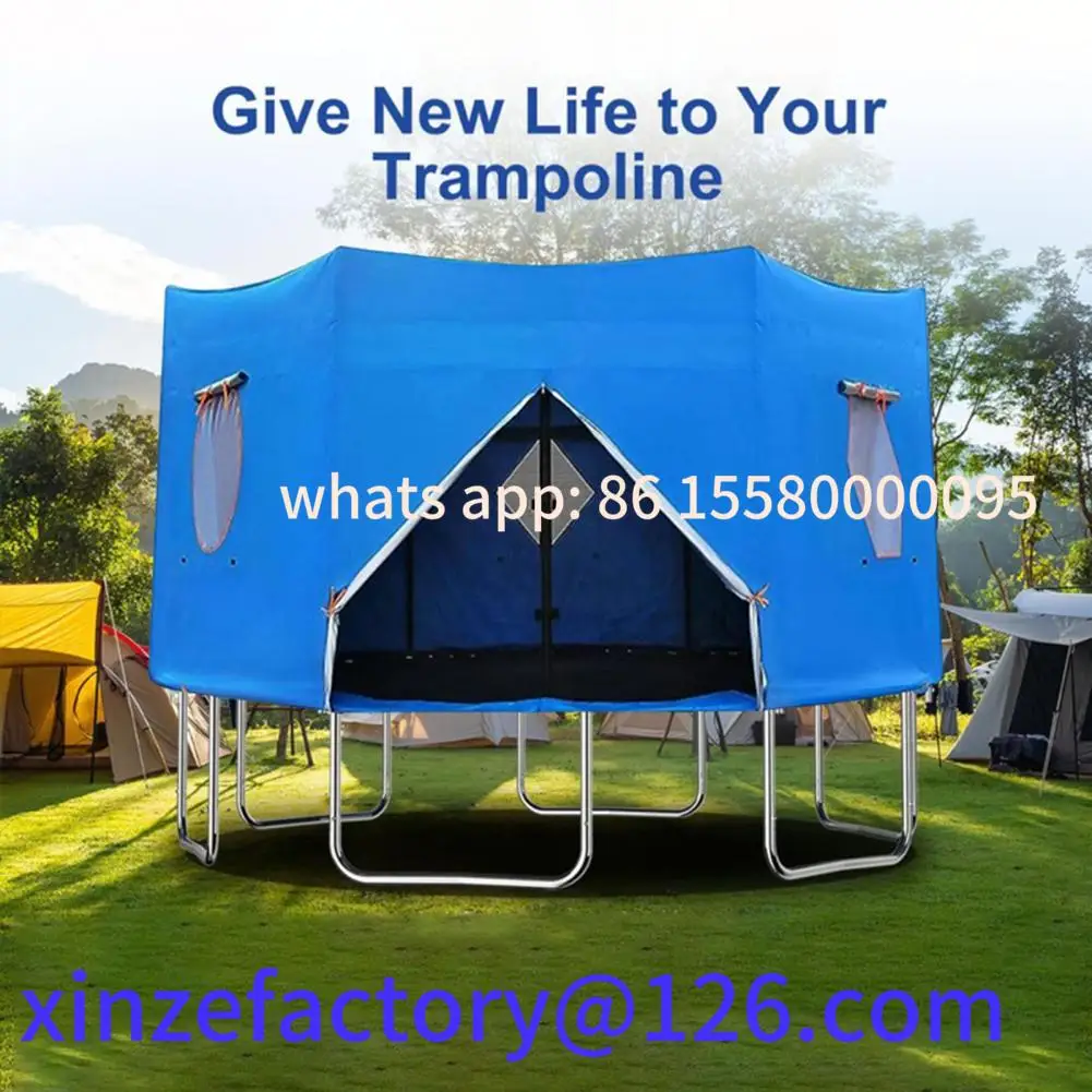 

Be suitable for 6/8/10FT Trampoline Tent Cover Waterproof Oxford Cloth 6 Straight Poles Round Sunshade
